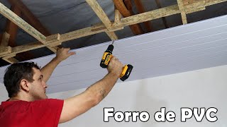 Veja como instalar Forro de PVC Fácil em Casa  Dicas do Fernando [upl. by Arytal]