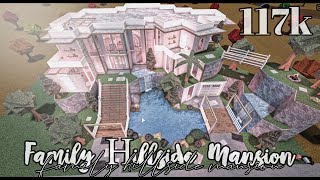 Bloxburg Family Hillside Mansion 117k No large plot [upl. by Manup]