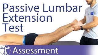 Passive Lumbar Extension Test PLET  Lumbar Instability [upl. by Ivel168]