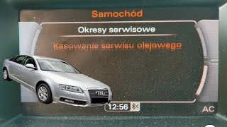 Audi A6 C6 Kasowanie Inspekcji Serwisowej  Kasowanie Komunikatu Po Wymianie Oleju [upl. by Ahtelrac]