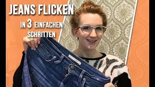 Jeans Flicken in 3 einfachen Schritten  Tutorial  Nähen wie ein Profi [upl. by Gillan]