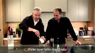 aerolatte  milk frother makes three layer caffè latte macchiato [upl. by Boot581]