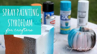 A crafty experiment HOW TO SPRAY PAINT STYROFOAM [upl. by Ecinaej]