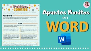 COMO HACER APUNTES BONITOS DIGITALES  apuntes en word [upl. by Aihsinyt]