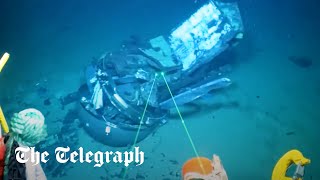 New Titan sub footage shows imploded wreckage [upl. by Nauht]