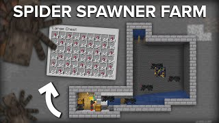 Minecraft Spider Spawner XP Farm  Easy and Reliable Build [upl. by Gae244]