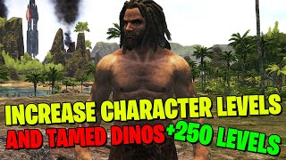 HOW TO INCREASE CHARACTER AND DINO LEVEL CAP IN ARK SURVIVAL [upl. by Davita779]