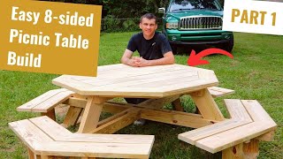 How to Build an Octagon Picnic Table  PART 1 [upl. by Hoes]