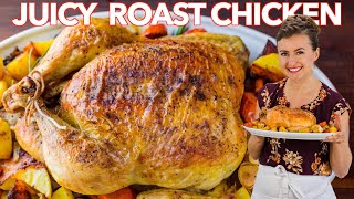 Juicy ROAST CHICKEN RECIPE  How To Cook a Whole Chicken [upl. by Hasen]