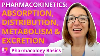 Pharmacokinetics Absorption Distribution Metabolism Excretion  Pharmacology Basics LevelUpRN [upl. by Ahseik]