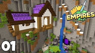 Empires SMP A Caves and Cliffs Starter House  Minecraft 117 Lets Play Episode 1 [upl. by Goodard]