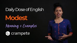 DailyDose English  Modest Meaning  Verbal Lesson [upl. by Toland927]