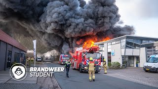 GROTE BRAND BIJ BANDENBEDRIJF [upl. by Asaert]