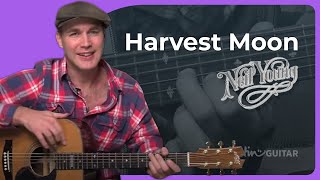 How to play Harvest Moon by Neil Young  Guitar Lesson [upl. by Ajnin136]