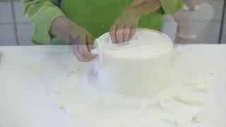 How To Cover A Styrofoam Cake With Fondant [upl. by Nosaj]