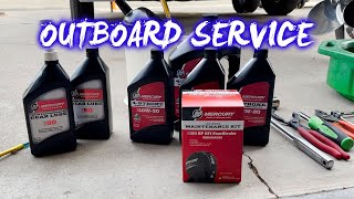 MERCURY OUTBOARD 150 ANNUAL SERVICE  HOW TO [upl. by Hanas]