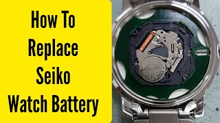 How To change replace seiko watch battery  Watch Repair Channel [upl. by Sirahs]