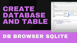 Create database and table  DB Browser for SQLite  part 2 [upl. by Gnay294]