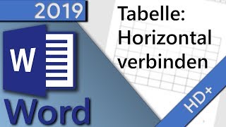 Word Tabellen verbinden horizontal in 1 MINUTE HD 2019 [upl. by Irrehc]