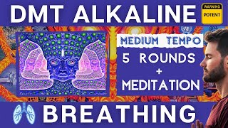 POTENT DMT Alkaline Breathing 5 Guided Rounds  5 Min Meditation Medium Tempo [upl. by Ellerihs509]