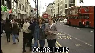 1990s Oxford Street London Shoppers [upl. by Llerdnek]