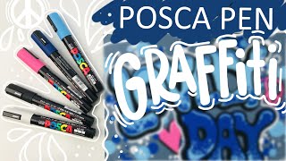 Paint Pen Art  Trying POSCA Graffiti [upl. by Draw]