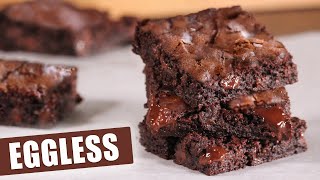 My Best Eggless Fudgy Brownies  How Tasty Channel [upl. by Gnouhc847]