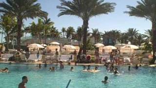 FONTAINEBLEAU HOTEL MIAMI BEACH FLORIDA SOUTH BEACH MAIN POOL [upl. by Pascoe376]