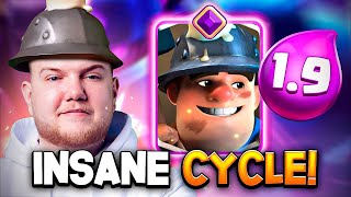 19 MINER CYCLE😱 FASTEST DECK IN CLASH ROYALE [upl. by Akimed302]