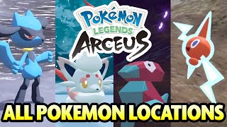 EVERY POKEMON LOCATION in POKEMON LEGENDS ARCEUS All Rare Pokemon [upl. by Durham]