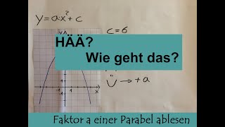 Faktor a aus dem Graphen einer Parabel ablesen [upl. by Novyert522]