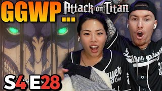 GAME OVER  Attack on Titan Reaction S4 Ep 28 [upl. by Asela]