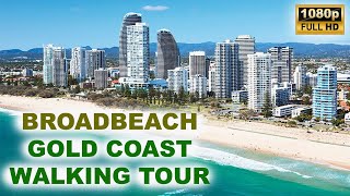 BROADBEACH AT SUNSET BEFORE THE NIGHT STARTS 😎 GOLD COAST AUSTRALIA WALKING TOUR [upl. by Ahtera]