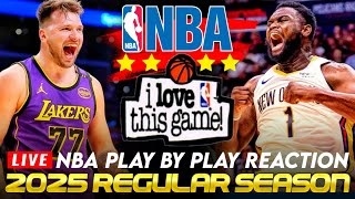 🔴LAKERS vs PELICANS │ 2025 NBA Basketball Game PlayByPlay Reaction amp Scoreboard [upl. by Gisser]