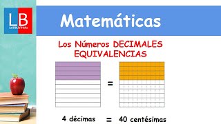 Los números DECIMALES EQUIVALENCIAS ✔👩‍🏫 PRIMARIA [upl. by Neerihs]