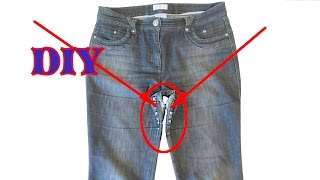 Jeans im Schritt flicken DIY Tutorial [upl. by Pavior]