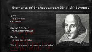 Video 1 Shakespearean Sonnet Structure [upl. by Aivital]