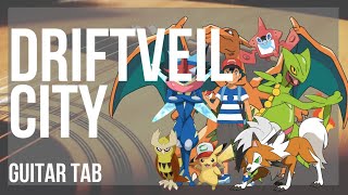 Guitar Tab How to play Driftveil City Pokemon by Hitomi Sato [upl. by Pepi]