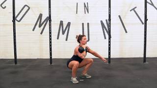 Single Arm Kettlebell Thruster  CrossFit Movement Library [upl. by Aicirtan150]