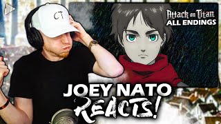 Joey Nato Reacts to ATTACK ON TITAN ENDINGS 🔥 [upl. by Editha]