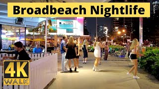 Broadbeach Nightlife  Gold Coast Australia 🇦🇺 4k Walk Tour [upl. by Cloutman]