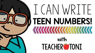 Teen Numbers Song amp Routine I Can Write Teen Numbers [upl. by Reede]