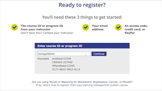 Access Code Redemption amp Pearson MyLab eText Registration Instructions [upl. by Sadnalor502]