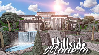 ROBLOX BLOXBURG Hillside Modern Mansion  House Build [upl. by Alemak]