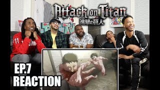 A GOOD TITAN ATTACK ON TITAN EP7 REACTIONREVIEW [upl. by Rizas]