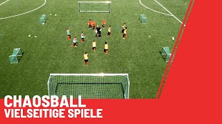 CHAOSBALL  viele Aktionen amp Spaß beim Aufwärmen  Übung KinderfussballTraining [upl. by Philoo]