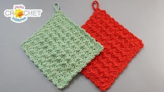 A Pretty Simple Dishcloth  Crochet Quick Fix  Pattern amp Tutorial [upl. by Aissila64]