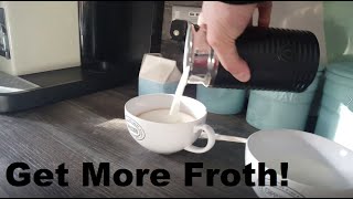 How to Get More Froth from Your Nespresso Coffee Aeroccino  Nespresso tips and help [upl. by Kaule]