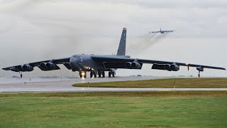 B52 Stratofortress Take Off US Air Force [upl. by Tatiana33]