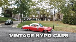 Vintage NYPD Police Cars using Sirens at Police Car Show Governors Island 2017 [upl. by Notyal427]